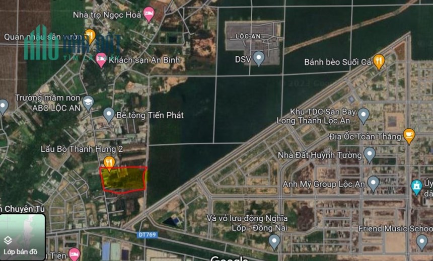 Bán 2000m đất tại xã Lộc An, Huyện Long Thành, Tỉnh Đồng Nai, chỉ 23tr/m