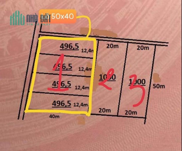 NgộpBank- Bán Đất Giá Tốt- Thạnh Hòa,Bến Lức,SHR,Ngang khủng50m.Hơn 2Tỷ TL