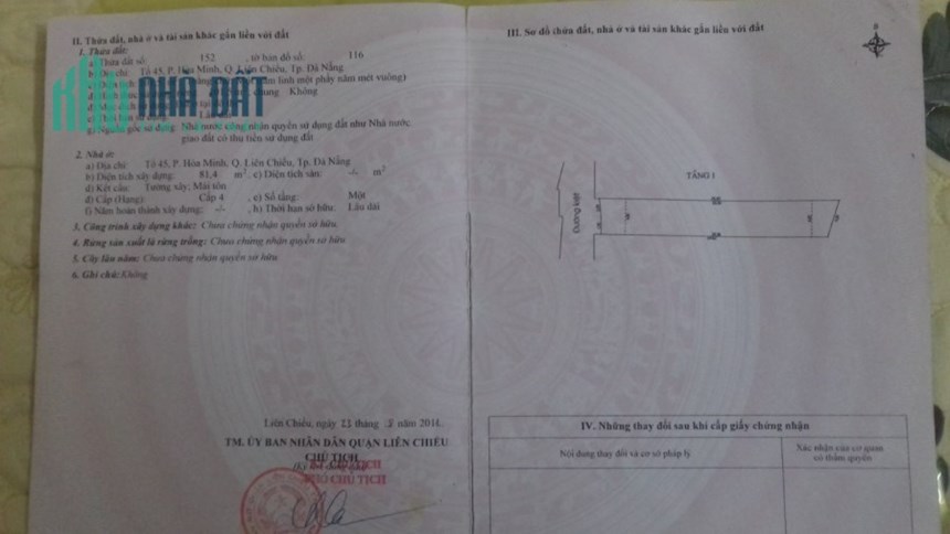 Cần bán nhanh nhà Thuộc K1 đường  Hoàng Văn Thái, Phường Hòa Minh, Quận Liên Chiểu