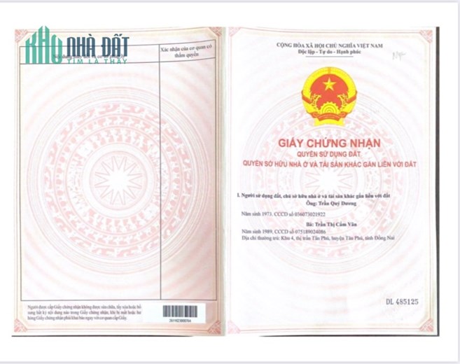 CHÍNH CHỦ CẦN BÁN LÔ ĐẤT Đẹp - GIÁ ĐẦU TƯ Tại Thị Trấn Tân Phú- Đồng Nai
