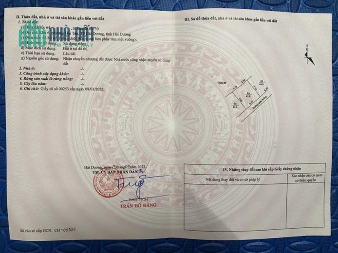 ĐẤT ĐẸP - GIÁ TỐT - Chính Chủ Bán Lô Đất Tại  Khu 6, phường Hải Tân ,Thành phố Hải Dương, Hải Dương