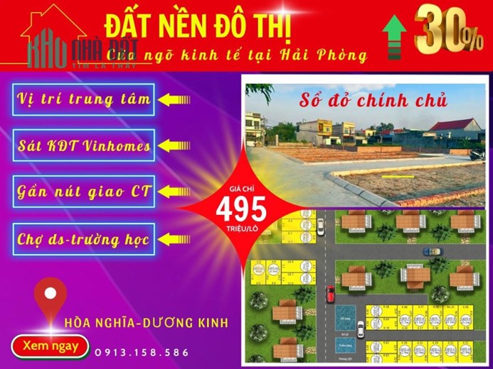 bán đất rẻ nhất hòa nghĩa - dương kinh - hải phòng