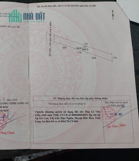 ĐẤT ĐẸP - GIÁ TỐT - Chính Chủ Bán Lô Đất Tại Huyện Đức Huệ Tỉnh Long An