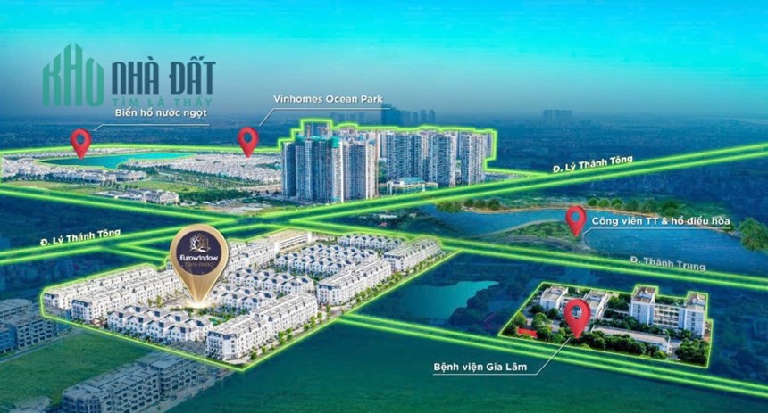 6 tỷ sở hữu biệt thự EuroWindown Twin Parks Gia Lâm,mua bán biệt thự liền kề Trâu Quỳ Gia Lâm