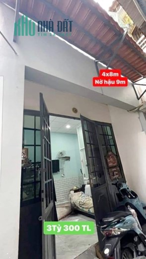 Nhà bán trệt, lầu - 48,8m2 (nở hậu 8,7m)- giá 3tỷ3 sát Mt Hưng Phú P9Q8