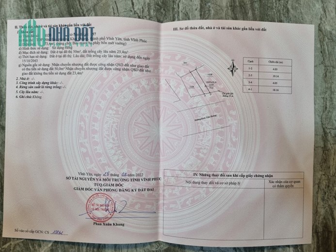 Bán 73.4m2 đất đường Đinh Tiên Hoàng, Khai Quang, Vĩnh Yên,Giá 3 tỷ.Liên hệ: 0986.454.393