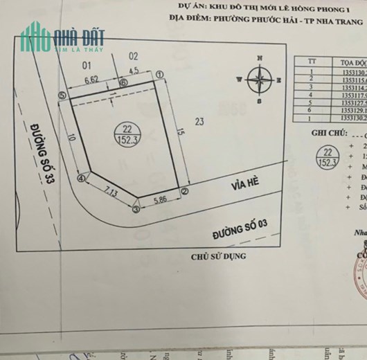 Bán đất lô góc đường Lạc An kđt Lê Hồng Phong 1, Nha Trang giá rẻ chỉ 65 tr/m2