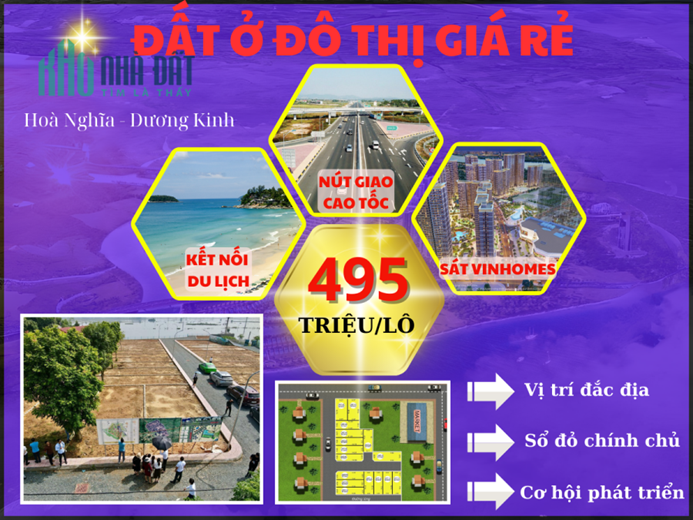 🌺 Chính chủ bán 2 lô đất gần chợ Hoà Nghĩa sát Vinhomes Dương Kinh