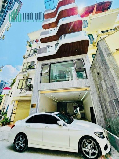 nhà đẹp Ngọc Lâm, 75m x 7tầng, mặt tiền 5.6m, thiết kế hiện đại, gara, full nội thất
