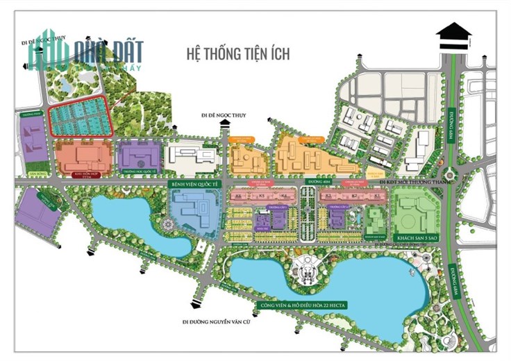 Biệt thự Khai Sơn City, DT91m2,  Lô Góc, Vỉa hè 8m, Mặt Phố 25m, View Công Viên - Hồ Điều Hòa.