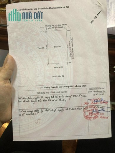 Bán lô đất 2 mặt đường tuyến 2 Lê Hồng Phong 374M
