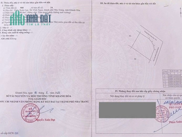 BÁN ĐẤT LÔ GÓC VĨNH NGỌC NHA TRANG KHÁNH HÒA