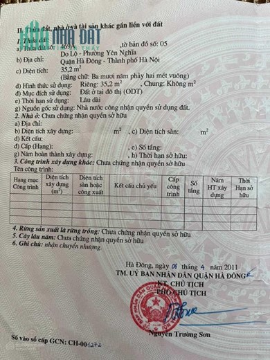 Chính chủ cần tiền bán nhanh đất xinh, vừa tiền Yên Nghĩa, Hà Đông. Giá hợp lý, cạnh tranh