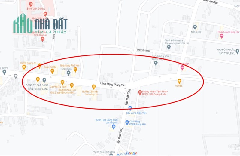 Bán nhà 3 tầng 2 mặt tiền đường Cách Mạng Tháng 8, Pleiku