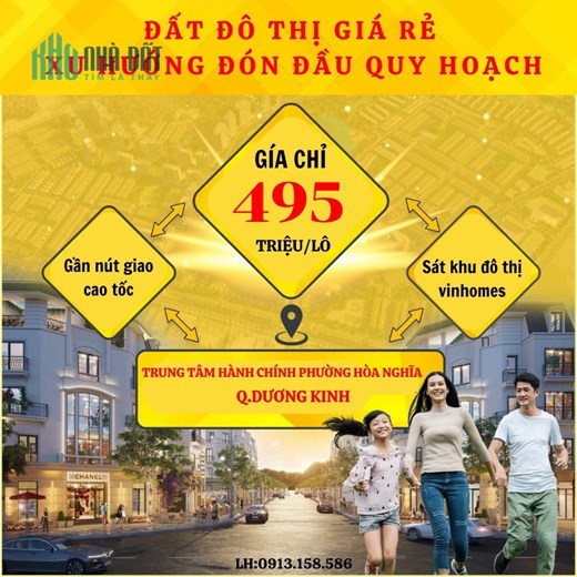 Không sử dụng gia đình cần Bán 2 lô đất đô thị liền kề giá rẻ chỉ 495tr/lô trung tâm Quận Dương