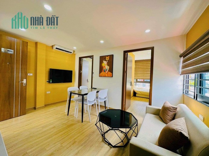 Tòa nhà căn hộ Trần Thái Tông Cầu Giấy Gara ô to 8T thang máy 20P khép kín full nội thất DT 130tr /