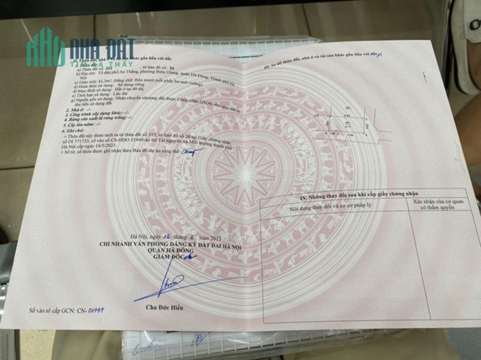 Bán Rẻ 41.3m Đất An Thắng – Hà Đông Ô Tô Vào Giá 1.5 Tỷ