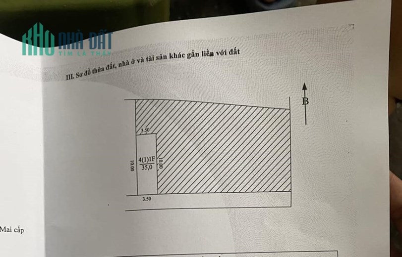 Bán đất Vĩnh Hưng, Hoàng Mai, ô tô đỗ cửa, vị trí đẹp và hiếm có, 35 m2, nhỉnh 2 tỷ