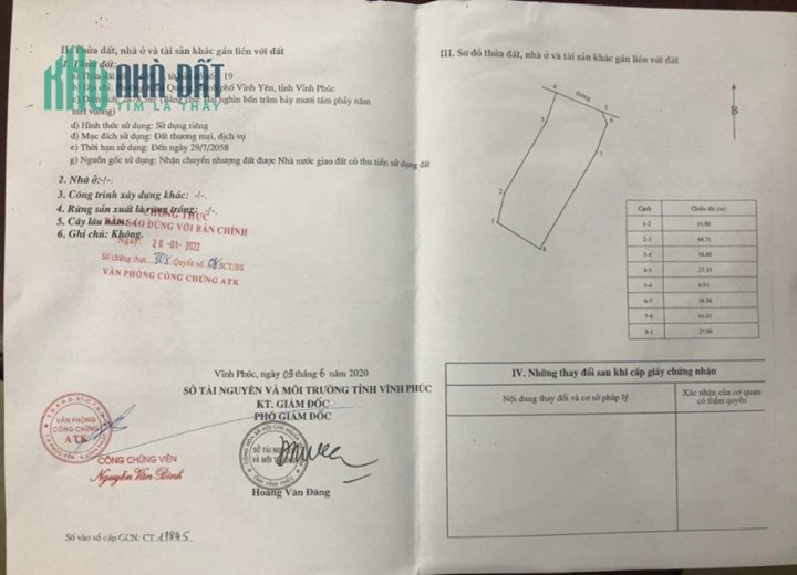 Bán đất thương mại dịch vụ Khai Quang, Vĩnh Yên 2478,5m2 , giá 55 tỷ.Liên hệ: 0986.454.393
