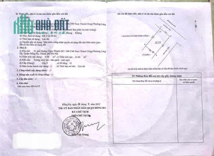 VUA MẶT PHỐ: Bán nhà Mp Hoàng Ngọc Phách: 45.3m 3tg, 3 mặt tiền, nở hậu, 13.5 tỷ - CAM KẾT THẬT