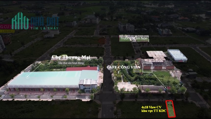 Nền E2 16 Kdc Long Cang, View Công Viên, Chợ ,  trường học, TT TM , Sổ hồng,cắt lỗ 200tr