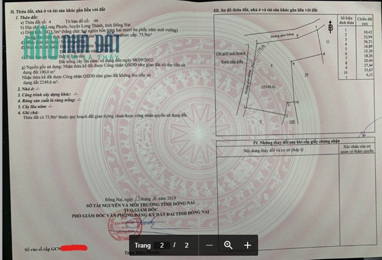 Bán đất tại xã Long Phước, huyện Long Thành, Đồng Nai . LH 0789954191