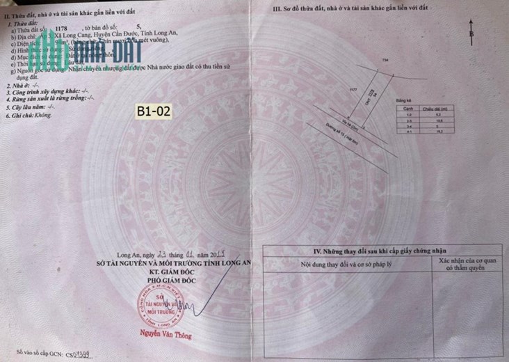 Nền B1 02 KDC Long Cang Residence 94m2, 2 mặt tiền 12m , giáp hồ, cắt lỗ 300tr