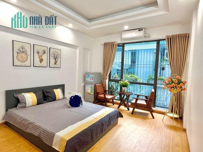 Bán Căn CCMN Phố Nguyễn Văn Huyên 46m2 x 6 tầng, 10 phòng khép kín full nội thất, dòng tiền