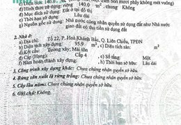 Bán lô đất mặt tiền đường Lạc Long Quân - Hòa Khánh Bắc