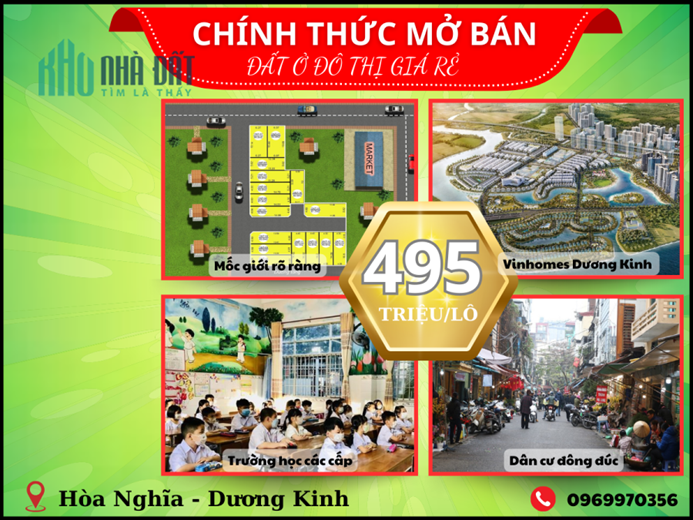 💈 Đón sóng quy hoạch Vinhomes Dương Kinh Kiến Thuỵ chỉ từ 495tr sở hữu lô đất gần Vinhomes