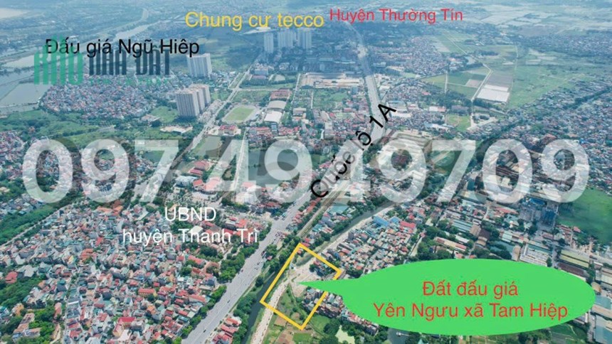 chính chủ bán đất Đấu giá Tam Hiệp , đấu giá Ngũ Hiệp Thanh Trì Hà Nội  giá trúng chênh nhẹ