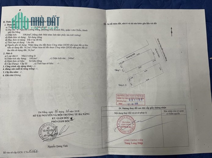 NHÀ - ĐẤT CHÍNH CHỦ ĐẸP - GIÁ TỐT - Mặt tiền đường Nguyễn Lương Bằng (Quốc lộ 1a)