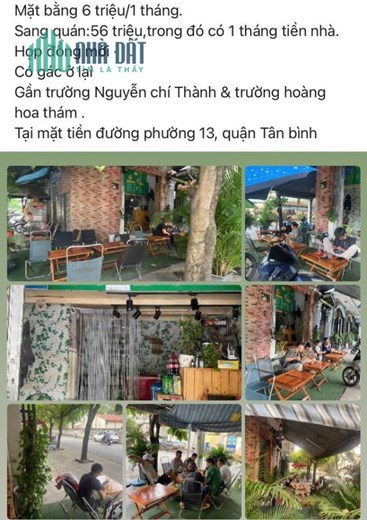 CẦN SANG NHƯỢNG LẠI QUÁN ĐỊA CHỈ; MẶT TIỀN ĐƯỜNG PHƯỜNG 13, QUẬN TÂN BÌNH