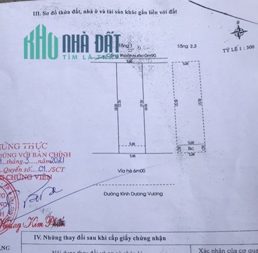 Bán nhà 3 tầng Kinh Dương Vương - Hòa Minh