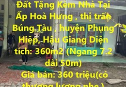 ĐÂT CHÍNH CHỦ- GIÁ TỐT – Cần Bán NHANH Đất Tặng Kèm Nhà Tại Búng Tàu - Hậu Giang