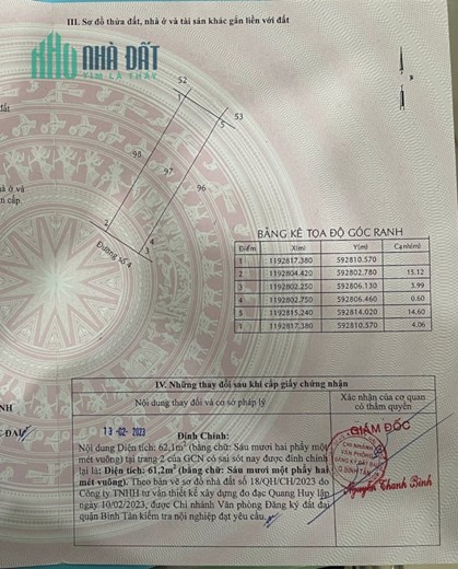 Bán đất mătf tiền đường số 4 Mã Lò 4x16 xây tự do sổ riêng gần chợ Gò Xoài.