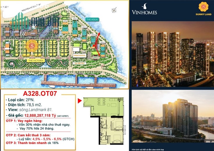 Căn 2PN Cuối cùng Vinhomes Golden River giá CĐT, 79m2 chỉ 10.8 Tỷ view LandMark