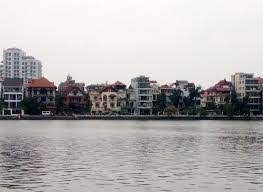 BÁN BIỆT THỰ MẶT HỒ TÂY, TÂY HỒ S: 378M2 LÔ GÓC MĂT TIỀN 16M  lh 0935628686