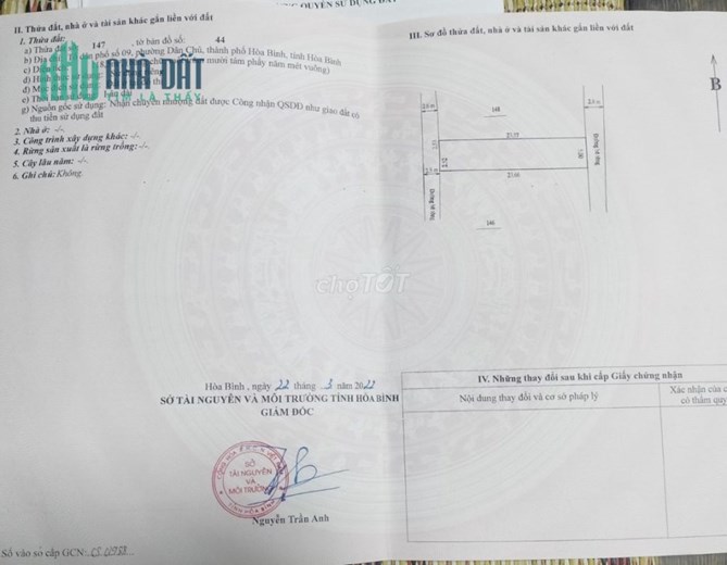 Chính chủ cắt lỗ bán Lô Đất thổ cư 2 Mặt tiền 118,5m2