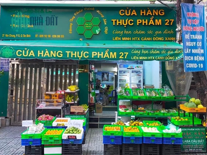 Sang cửa hàng thực phẩm rau, củ quả sạch Địa chỉ 27 Văn Chung p13 Tân Bình