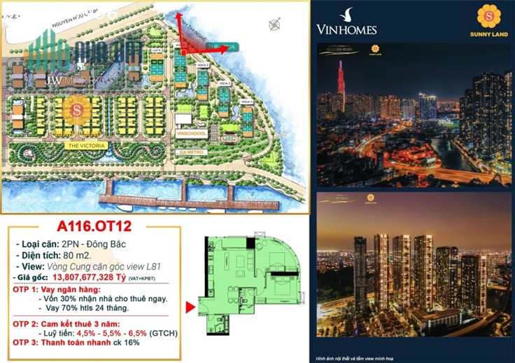 Cần Bán Gấp Căn Góc 2PN 80m2 Vinhomes Bason View Thảo Cầm Viên, Landmark Chỉ 11.5 Tỷ