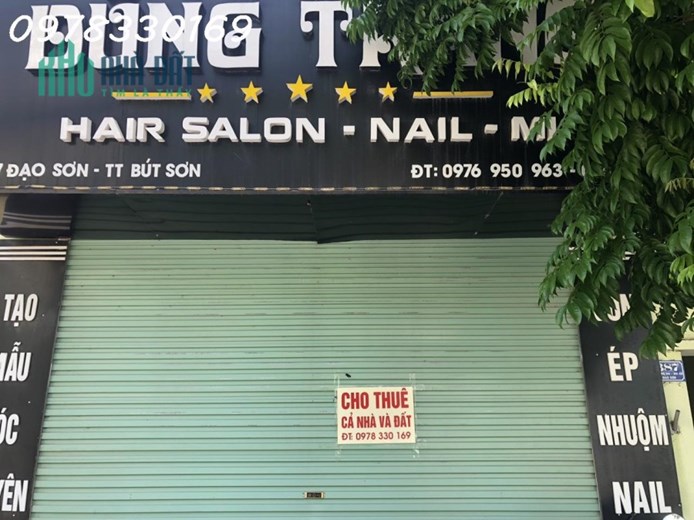 Cho thuê mặt bằng kinh doanh nhà và đất 290m2 tại trung tâm Thị Trấn Bút Sơn