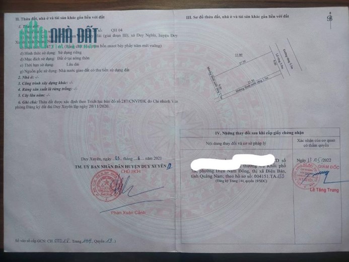 ĐẤT CHÍNH CHỦ - GIÁ TỐT - Lô Đất Mặt Tiền Tại tỉnh Quảng Nam, khu Đô thị Nam Hội An
