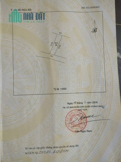 Bán đất Khuyến Lương, Hoàng Mai, tặng nhà trọ cấp 4, ô tô đỗ cửa, 70 m2, 5 tỷ