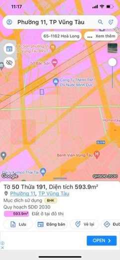 Bán 600m2 đất làm nhà vườn gần đường Hàng Điều Vũng Tàu, hướng Tây Nam giá chỉ 13tr/m2