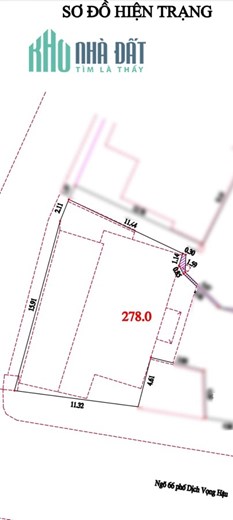 Bán nhà mặt Phố Cốm Vòng (Thông Dịch Vọng Hậu) 199.6m², 3 tầng, MT 11.5m, giá 66 tỷ Cầu Giấy. Mua