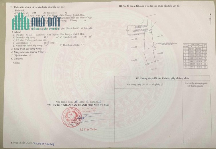 Chính chủ bán gấp nhà 1 trệt 2 lầu đường Vạn Hòa, Vạn Thạnh Nha Trang, giá tốt, full thổ cư