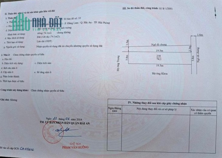 Bán đất tặng nhà ngõ 225 Ngô Gia Tự, diện tích 74m GIÁ chỉ 1.79 tỉ