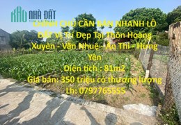 CHÍNH CHỦ CẦN BÁN NHANH LÔ ĐẤT Vị Trí Đẹp Tại Ân Thi - Hưng Yên