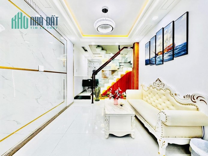 XE HƠI TỚI NHÀ - 3 LẦU - 4PN - GẦN LÀNG HOA - CHỈ 4.18 TỶ - KHU DÂN TRÍ CAO TẦNG - FULL NỘI THẤT
